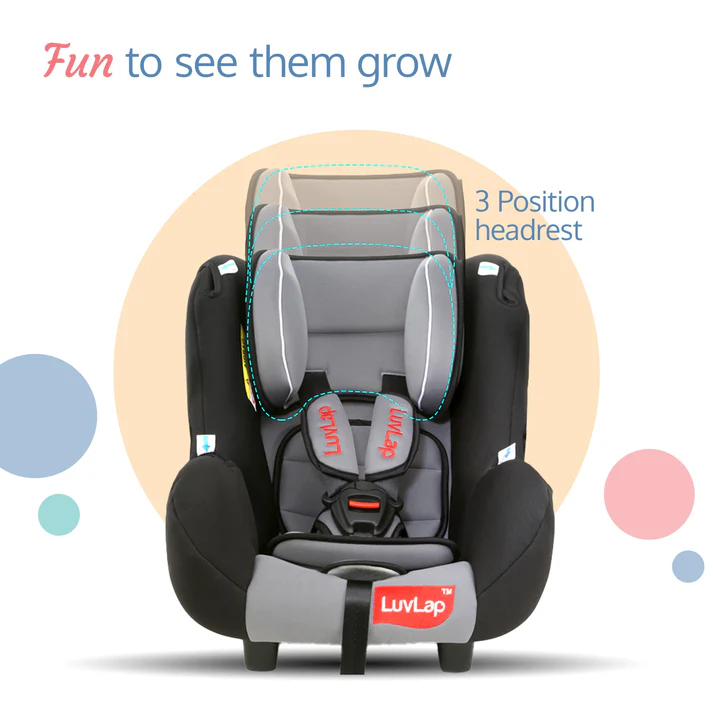 Infant Baby Car Seat Cum Carry Cot, Grey