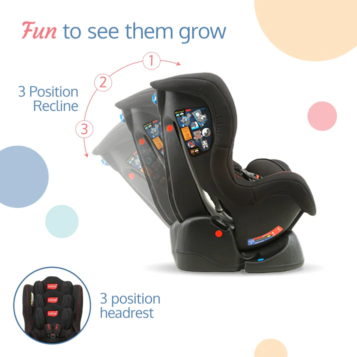 Sports Convertible Baby Car Seat In Black Color