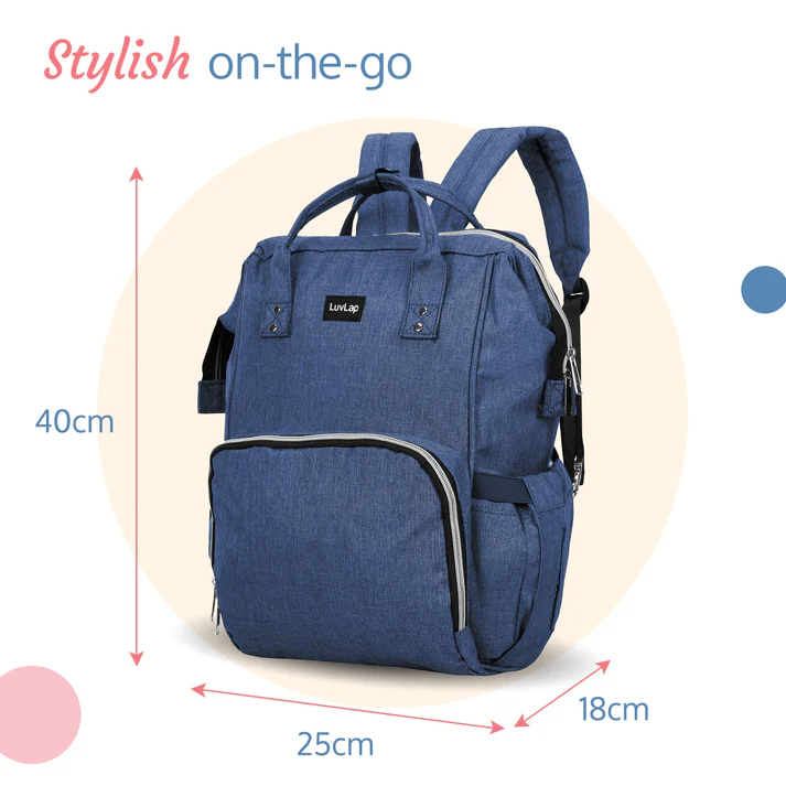 LuvLap Diaper Bag In Navy Blue Color