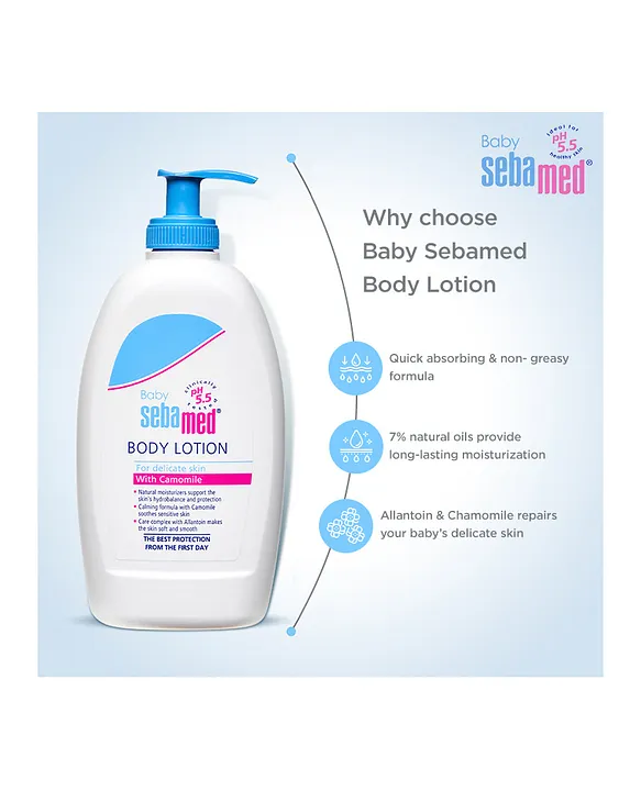 Sebamed Baby Body Lotion 5.5 | Long lasting moisturizer | Quickly absorbed | 400 ml