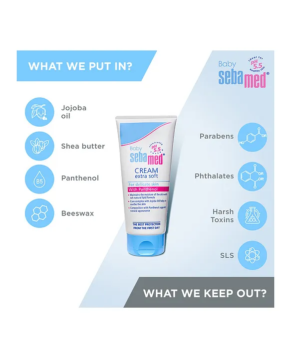 Sebamed Baby Cream Extra Soft | pH 5.5 | Ideal for Dry Skin | 200 ml