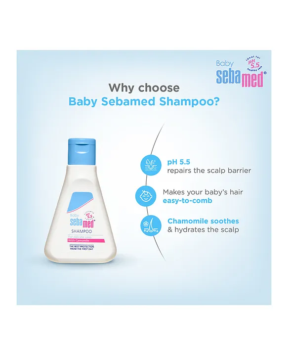 Sebamed Baby Shampoo | pH 5.5 | Ideal for Newborn's delicate scalp | No Tears | 50 ml