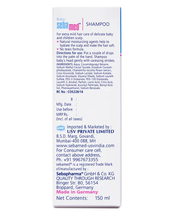 Sebamed Baby Shampoo | pH 5.5 | Ideal for Newborn's delicate scalp | No Tears | 150 ml
