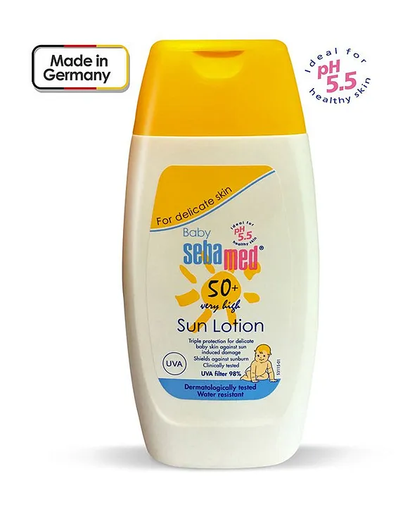 Sebamed Baby Sun Lotion | pH 5.5| Triple Protection From UV Rays | Water & Sweat Resistant | 200 ml