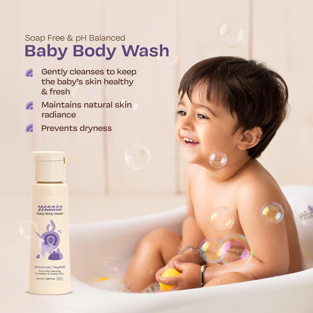 Maate Baby Body Wash ph Balanced | Soap Free - 50 ML