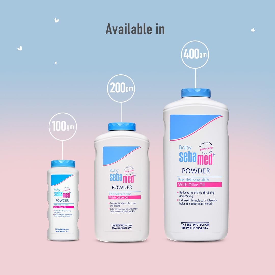 Sebamed Baby Powder with Honeysuckle Ideal for prickly heat | Keeps newborn's skin fresh