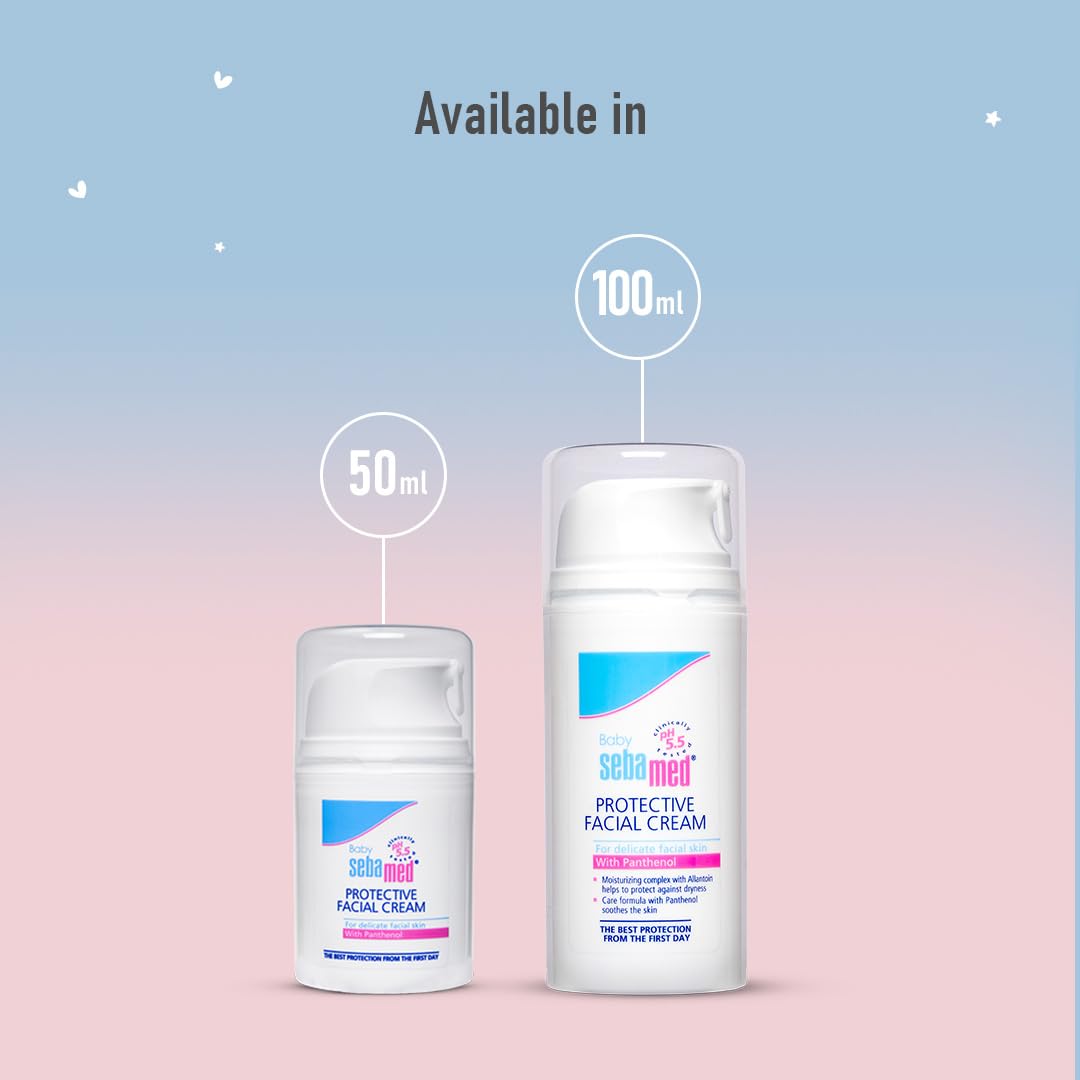 Sebamed Baby Protective Facial Cream| pH 5.5| Baby Face Cream| Vitamin E for Soft Skin| Ideal for salivary rashes