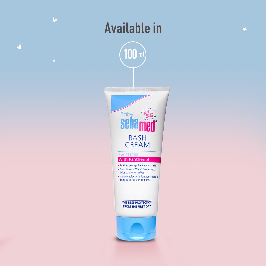 Sebamed Baby Rash Cream|pH 5.5|Ideal for Diaper Rashes| Faster rash healing |100 ml