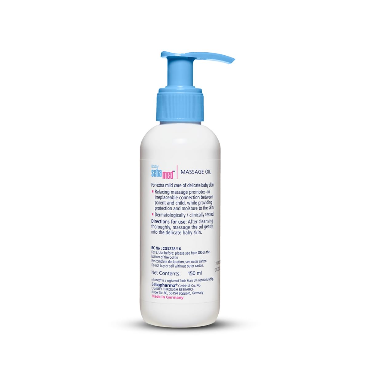 Baby Sebamed Massage Oil| With Soya Oil| Non- greasy| Ideal for newborn |150 ml