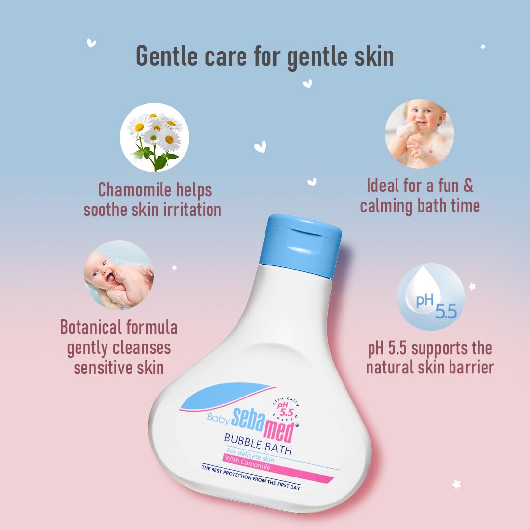 Sebamed Baby Bubble Bath| pH 5.5|With Chamomile| No Tears | 200 ml