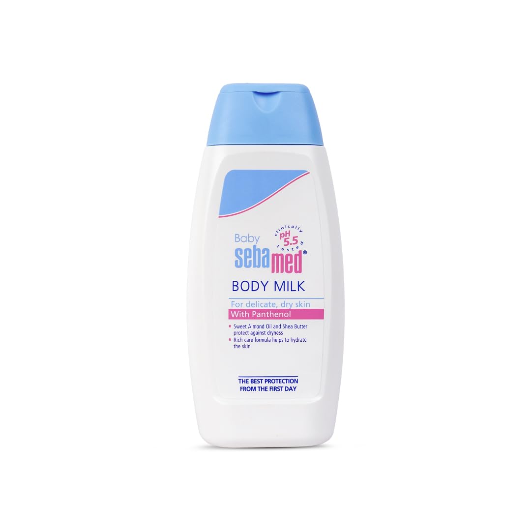 Sebamed Baby Body Milk Lotion| pH 5.5| Ideal for dry skin| Daily moisturisation| 100 ml