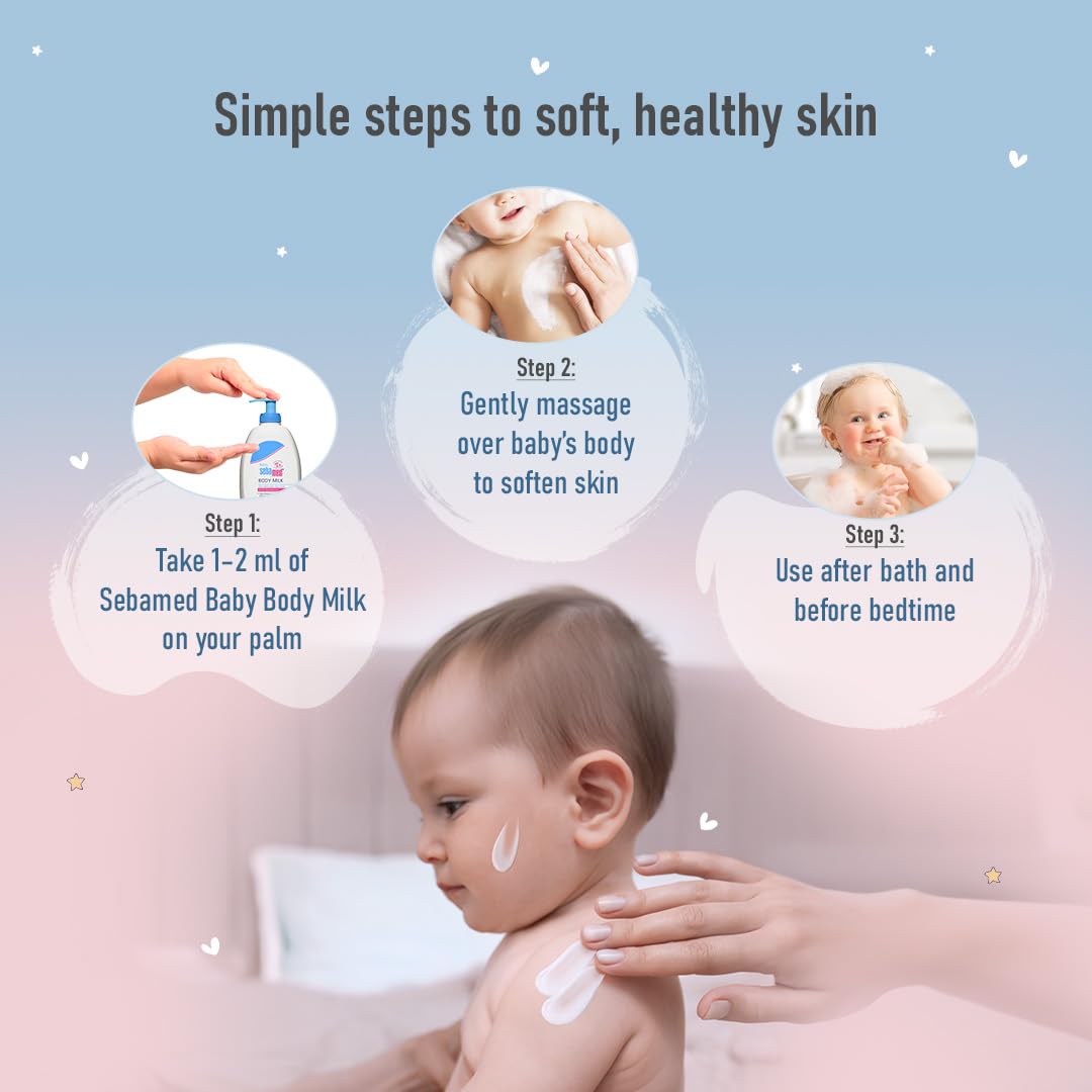 Sebamed Baby Body Milk Lotion| pH 5.5| Ideal for dry skin| Daily moisturisation| 100 ml