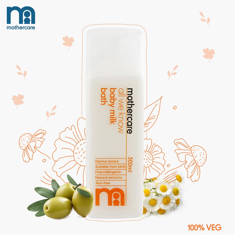 Mothercare Baby Milk Bath – Soft & Nourishing Daily Cleanse 300ML