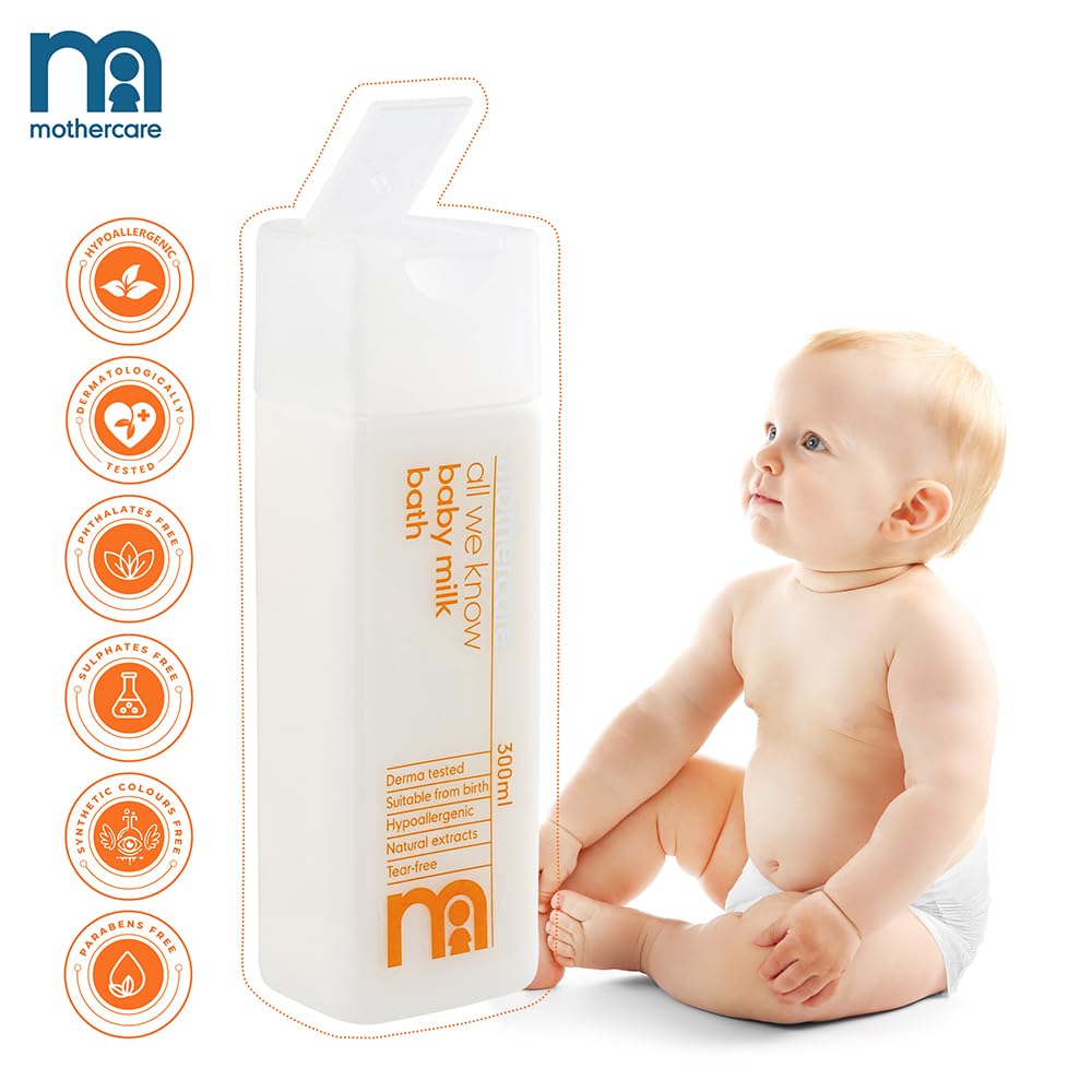 Mothercare Baby Milk Bath – Soft & Nourishing Daily Cleanse 300ML