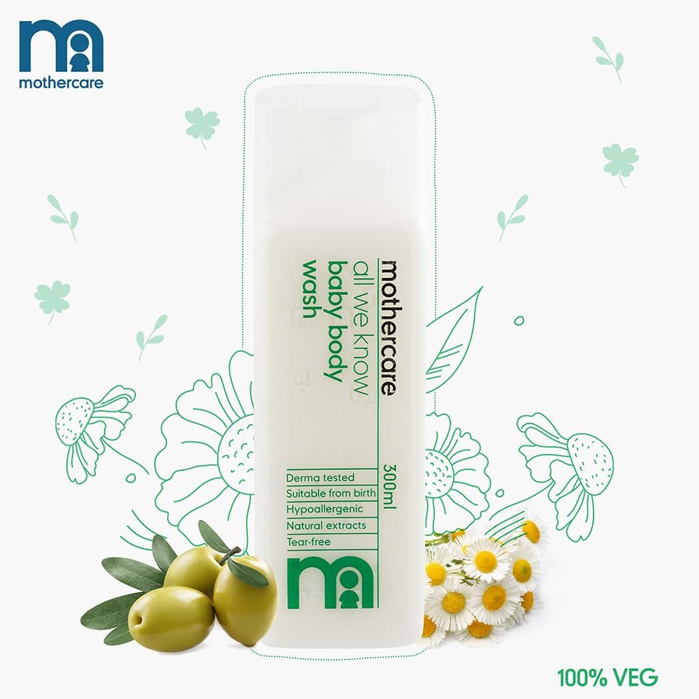 Mothercare Unisex Hypoallergenic Baby Body Wash - White 300ML