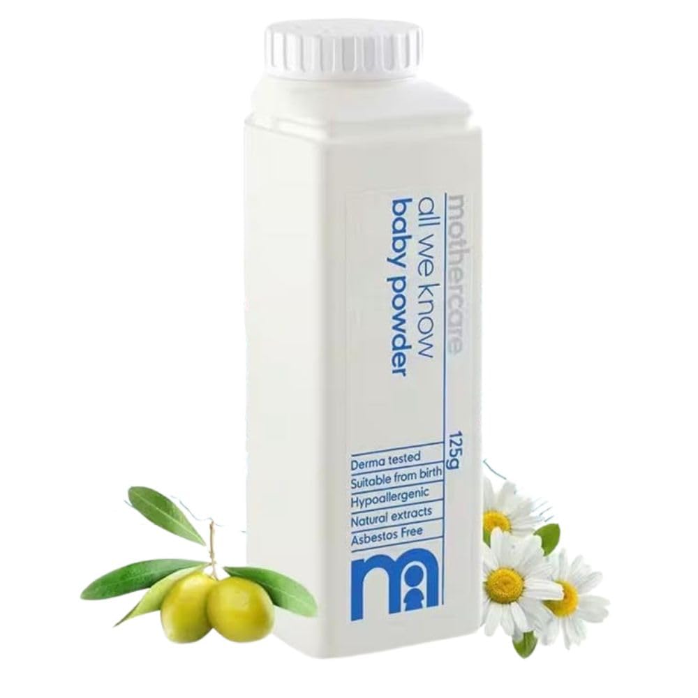 Mothercare Baby Powder for Newborns & Infants | Prevent Rashes, Absorbs Moisture & Keeps Baby Skin Soft | 125g