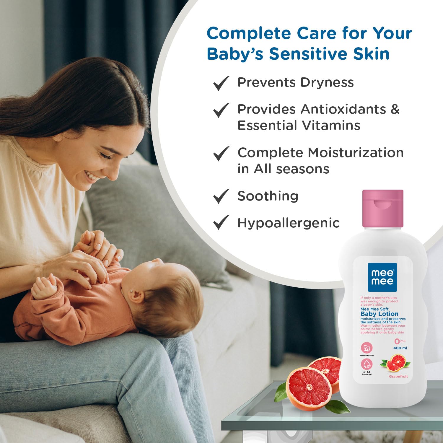 Mee Mee Moisturizing Baby Lotion 400ml For Face & Body