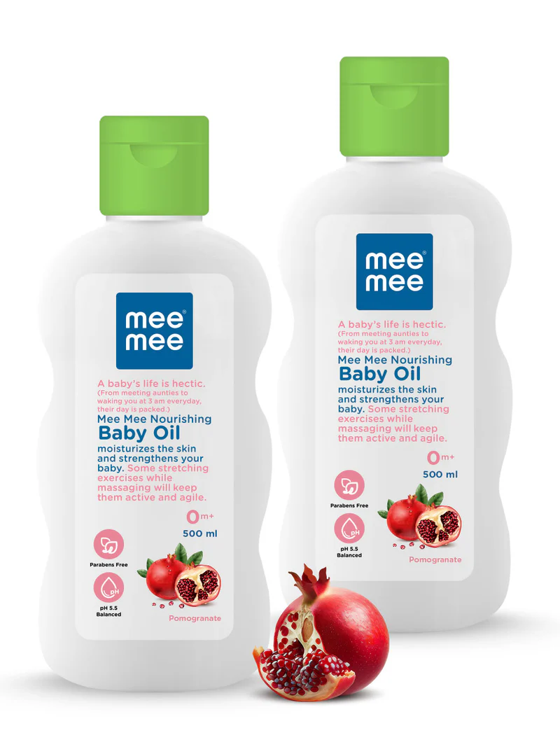 Mee Mee Mild Baby Oil - Enriched with Fruit Extracts, Gentle Formula, Clinically Proven Safety, Pure & Tender Care 