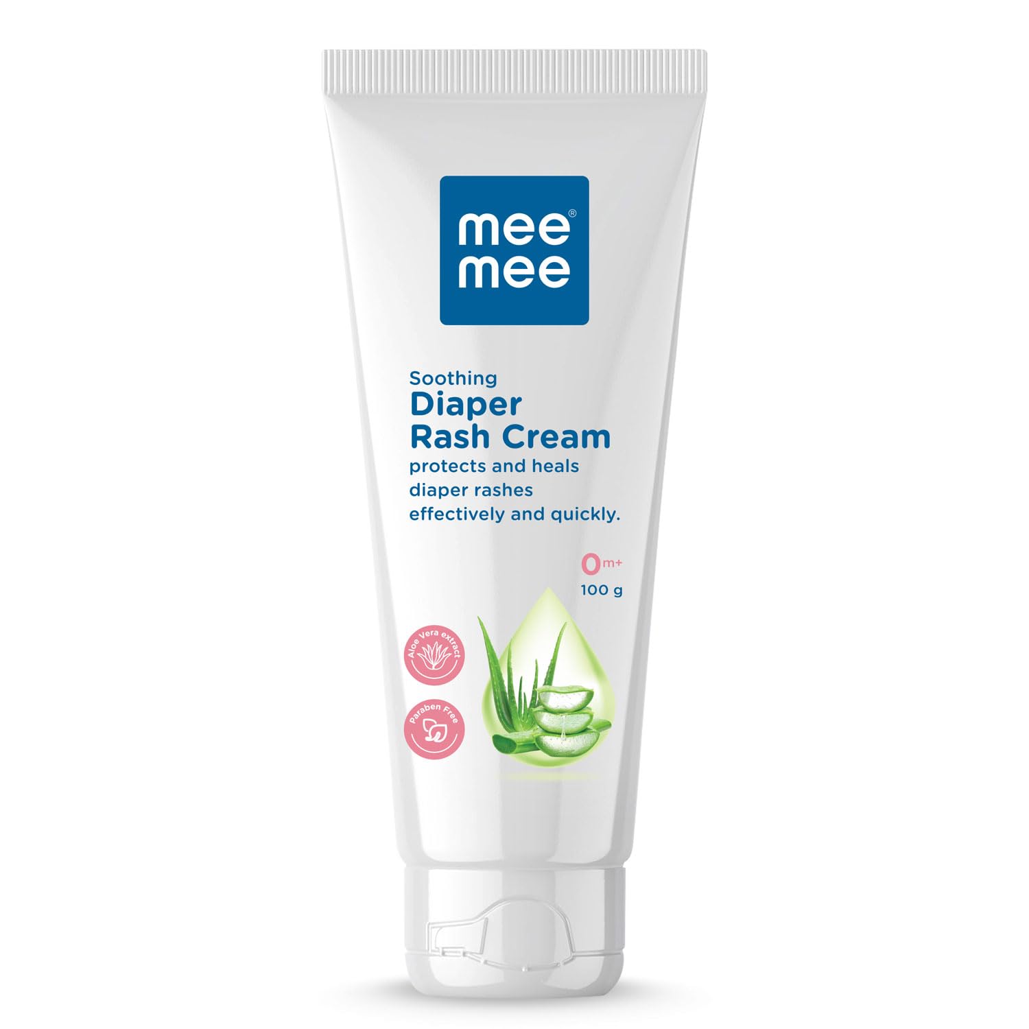 Mee Mee Diaper Rash Cream with Aloe Vera 100 g | Natural Cream For Newborns & Babies | Natural Solution for Treating and Preventing Diaper Rash | Soothing Relief 