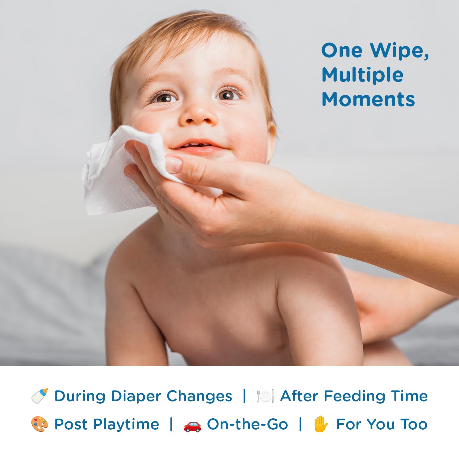 Mee Mee Pure Water Wet Wipes with Lid 80?pcs ×?2 (160 Pcs)– Unscented, Plant Derived, Super Thick Baby Wet pure Wipes