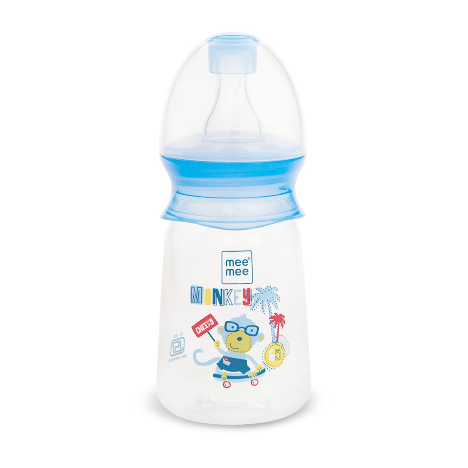 Mee Mee BPA-Free Baby Feeding Bottle, Eazy Flo Technology, Anti-Colic Valve, 0-3 Years (Blue, 130 ML)
