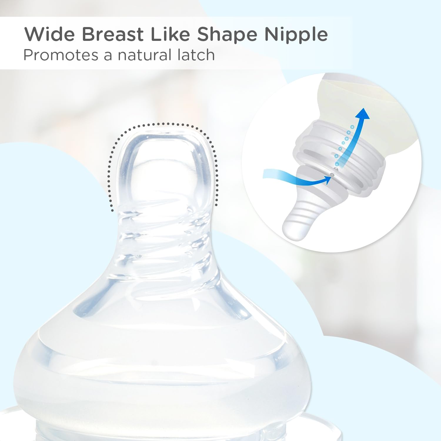 Mee Mee BPA-Free Baby Feeding Bottle, Eazy Flo Technology, Anti-Colic Valve, 0-3 Years (Blue, 130 ML)