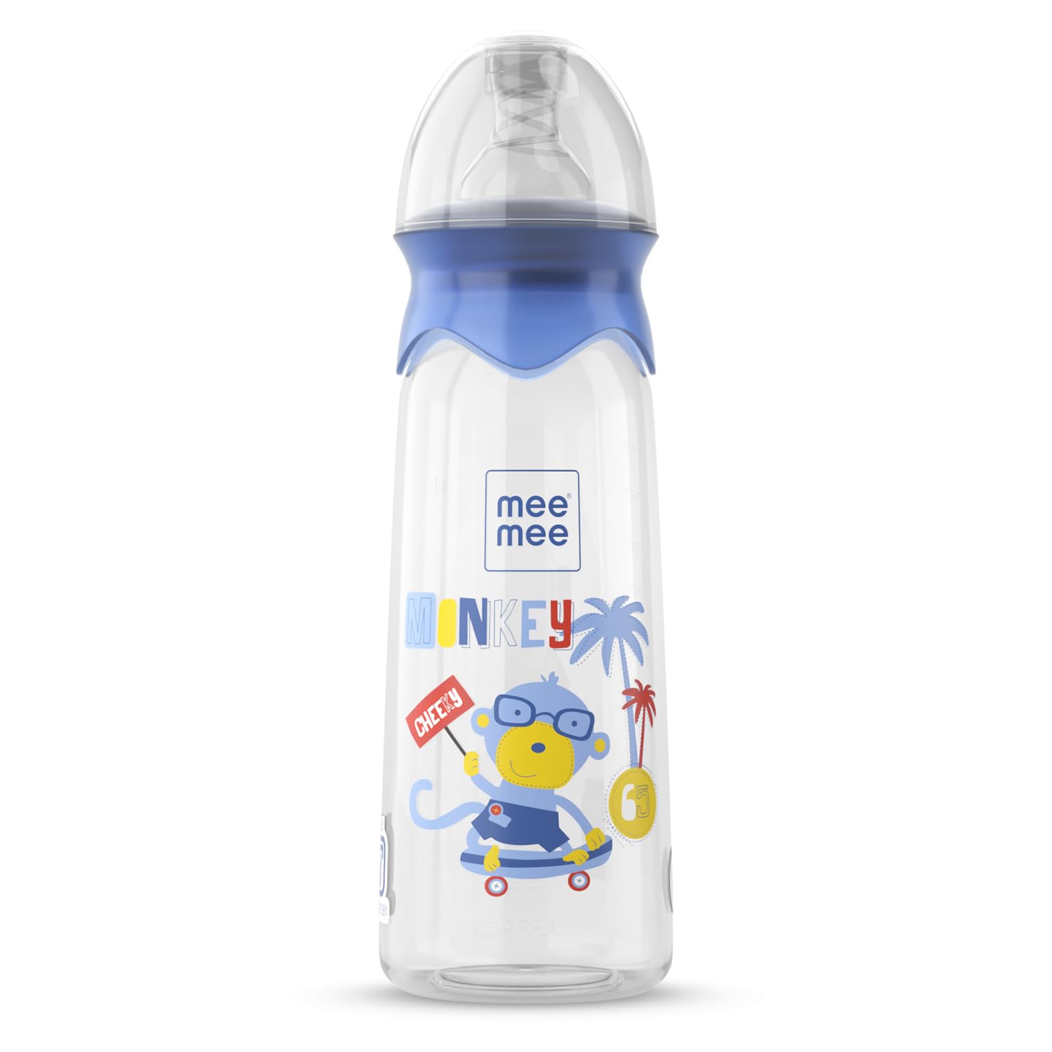 Mee Mee BPA-Free Baby Feeding Bottle, Eazy Flo Technology, Anti-Colic Valve, 0-3 Years | Blue, 250 ML
