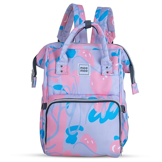 Mee Mee Cuddle Carry Diaper Bag Backpack for Moms & Dads, 20L Large Capacity with 14 Pockets, Insulated Bottle Pockets, Water-Resistant Oxford Fabric, Multi-Functional Baby Travel Tote.