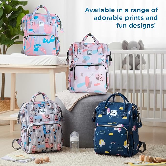 Mee Mee Cuddle Carry Diaper Bag Backpack for Moms & Dads, 20L Large Capacity with 14 Pockets, Insulated Bottle Pockets, Water-Resistant Oxford Fabric, Multi-Functional Baby Travel Tote.