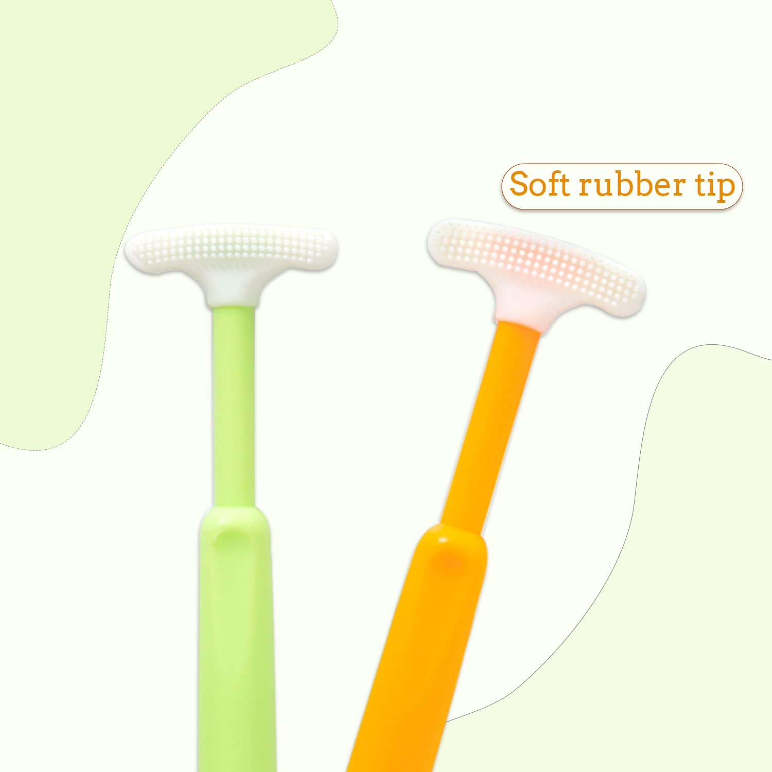 Mee Mee Tongue Cleaner for Baby | Tender Baby Oral Cleaner Toothbrush with Silicone Scraper | Suitable from 6+ Months | With Non-Slip Handle, Soft Rubber Tip and Easy Grip for Kids/Babies (Green)