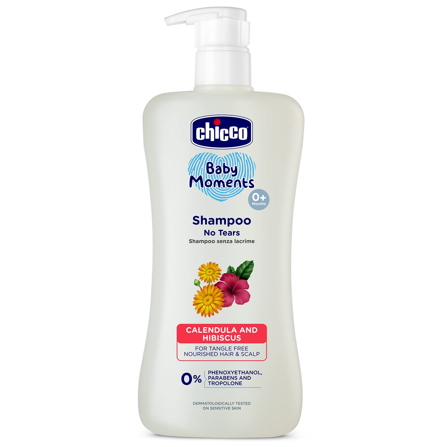 Chicco Baby Moments Shampoo for Tear-Free Bath times, Natural Ingredients, Suitable for baby’s tangle Free, smooth hair, No Phenoxyethanol and Parabens