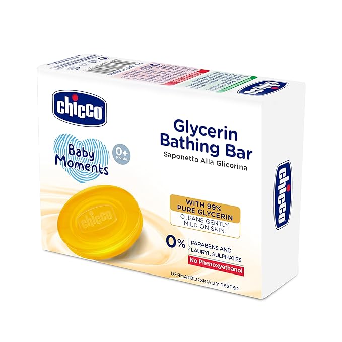 Chicco Baby Moments Glycerin Bathing Bar with 99% Pure Glycerin 75g