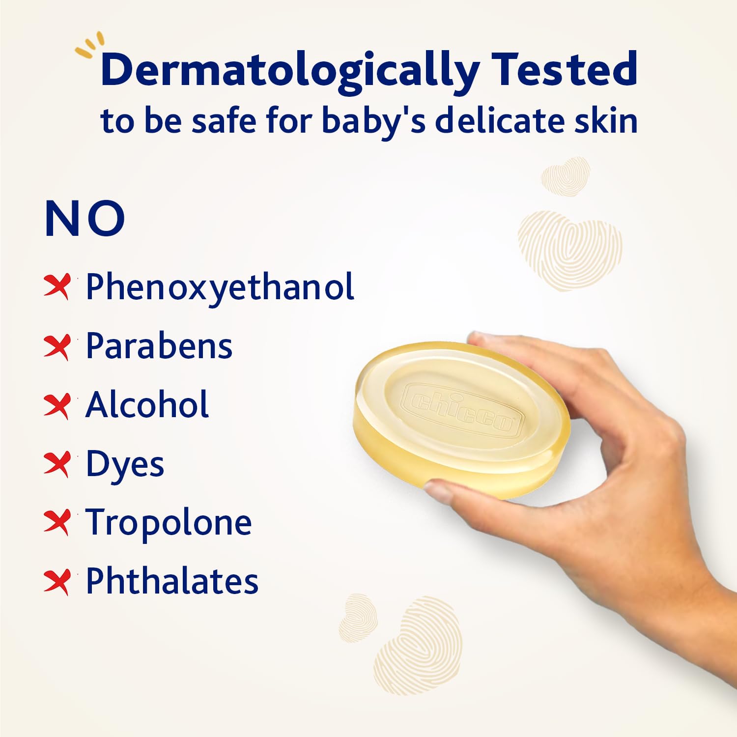 Chicco Baby Moments Glycerin Bathing Bar with 99% Pure Glycerin 75g