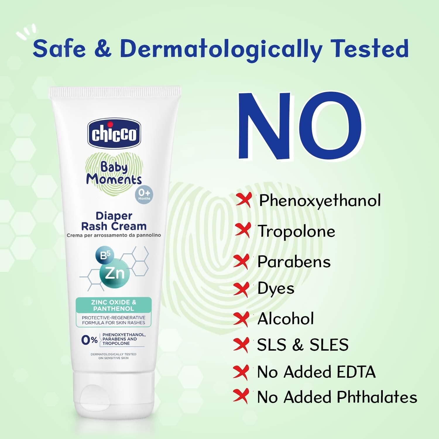 Chicco Baby Moments Diaper Rash Cream, New Advanced Triple Protection Skin Shield Formula with Natural Ingredients to Prevent Rashes & Irritation, No Phenoxyethanol & Parabens