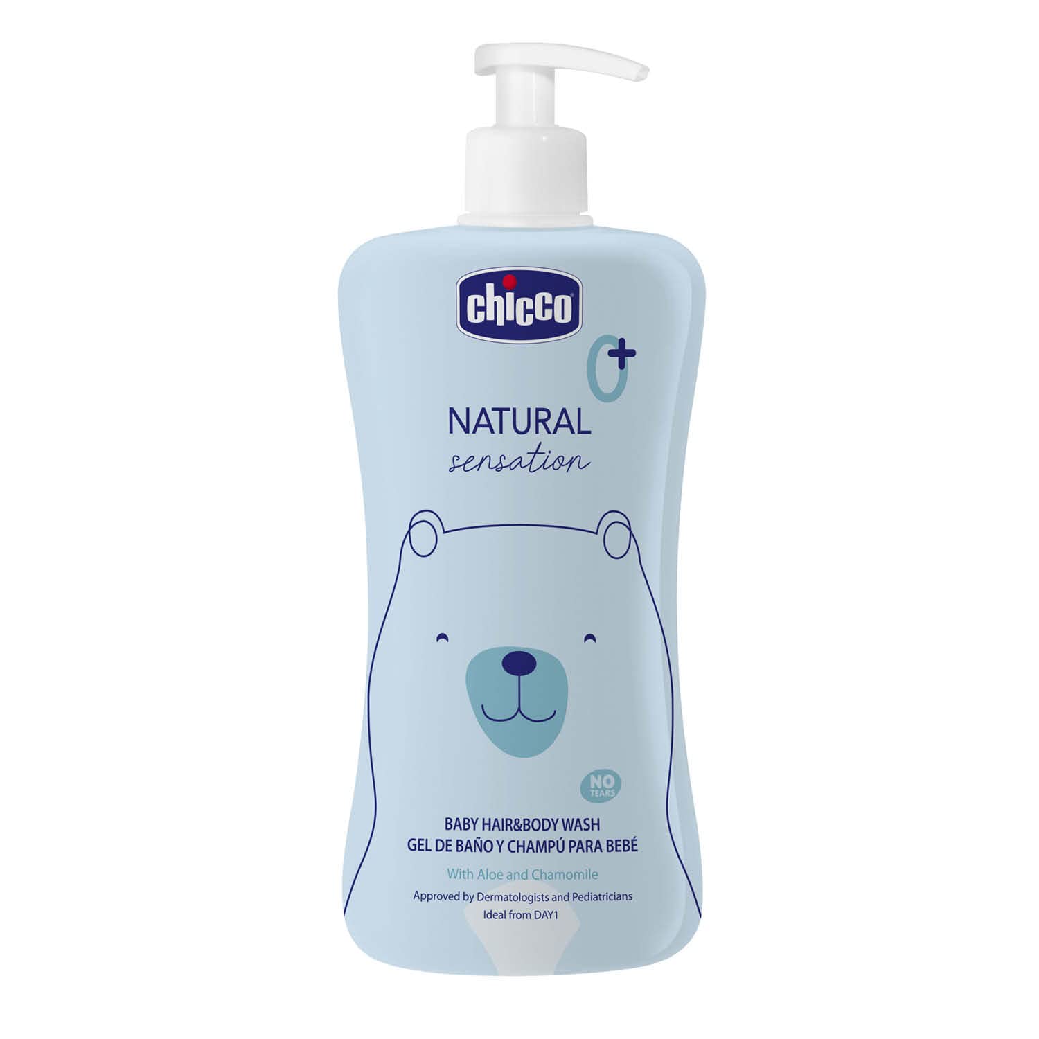 Chicco Baby Hair & Body Cleanser Natural Sensation 500ml | Body Wash and Shampoo